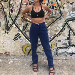 Vintage indigo high waisted jeans